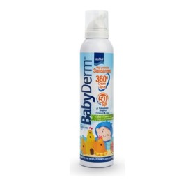 Intermed Babyderm 360° Cream Spray SPF50 200ml - Αντηλιακή κρέμα σε σπρέι για βρέφη από 6 μηνών και παιδιά