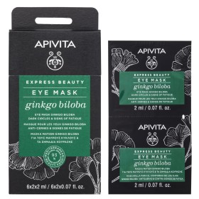 Apivita Express Beauty Eye Mask 2x2ml - Μάσκα Ματιών με Ginkgo Biloba για Μαύρους Κύκλους & Σημάδια Κούρασης