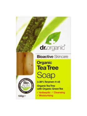 Doctor Organic Tea Tree Soap 100gr - Φυτικό Σαπούνι με Βιολογικό Τεϊόδεντρο