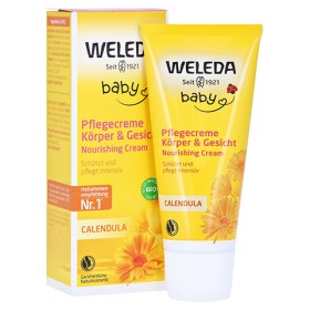 Weleda Baby Calendula Nourishing Cream Body and Face 75ml – Βρεφική Ενυδατική Κρέμα με Καλέντουλα