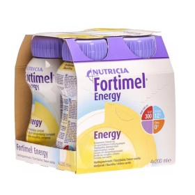 Nutricia Fortimel Energy Vanilla 4x200ml – Θρεπτικό Συμπλήρωμα Διατροφής Πλούσιο σε Πρωτεΐνες με Γεύση Βανίλια