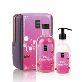 Lavish Care Jingle Cherry Rum Christmas Set Shower Gel 500ml & Body Lotion 300ml