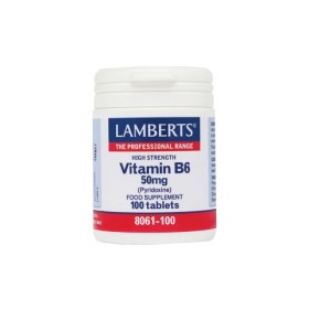 Lamberts Vitamin B6 50mg (Pyridoxine) – Συμπλήρωμα διατροφής βιταμίνης B6, 100 Ταμπλέτες