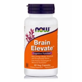 Now Foods Brain Elevate Vegeterian 60 κάψουλες - Συμπλήρωμα Διατροφής για την Σωστή Εγκεφαλική Λειτουργία & την Ενίσχυση της Μνήμης