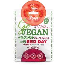 7DAYS GoVegan sheet mask RED DAY 25g - Μάσκα Ενυδάτωσης “Σαββάτου”