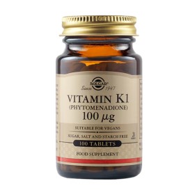 Solgar VItamin K1 (Phytomenadione) 100mg - Πήξη Αίματος & Υγεία Οστών