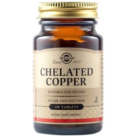 Solgar Chelated Copper 100tabs – Συμπλήρωμα Διατροφής Χαλκού για την Καλή Υγεία Οστών, Δέρματος & Μαλλιών