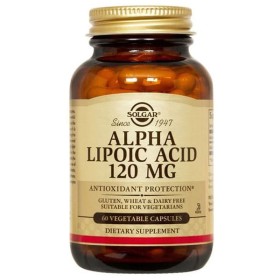 Solgar Alpha Lipoic Acid 120mg 60 κάψουλες – Συμπλήρωμα Διατροφής Άλφα Λιποϊκού Οξέως με Αντιοξειδωτική Δράση