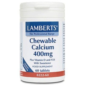 Lamberts Chewable Calcium 400mg – Συμπλήρωμα διατροφής με Ασβέστιο 60 Μασώμενα Δισκία
