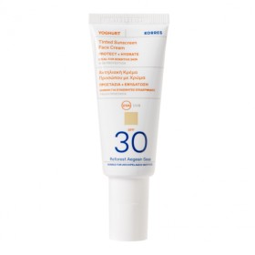 Korres Yoghurt Tinted Sunscreen Face Cream SPF30 40ml - Αντηλιακή κρέμα Προσώπου με χρώμα