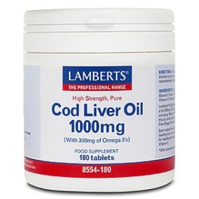 Lamberts Cod Liver Oil 1000mg, 180 Κάψουλες – Μουρουνέλαιο πενταπλής μοριακής απόσταξης