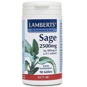 Lamberts Sage 2500mg, 90 Ταμπλέτες - Φασκόμηλο για την Διατήρηση της Μνήμης και την μείωση των Συμπτωμάτων Εμμηνόπαυσης