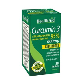 Health Aid Curcumin 3 600mg 30tabs – Αντιοξειδωτικά με Κουρκουμίνη