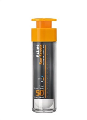 Frezyderm Active Sun Screen Tinted Face Cream Spf 50+ 50ml - Αντηλιακή κρέμα προσώπου με Χρώμα