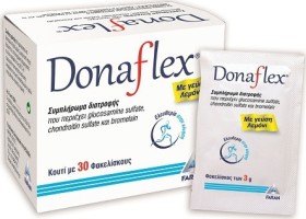 Faran Donaflex 30 Φακελίσκοι με γεύση λεμόνι - Συμπλήρωμα διατροφής με γλουκοσαμίνη για τη φυσιολογική λειτουργία των αρθρώσεων