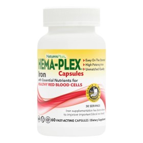Natures Plus HEMA PLEX Iron 60 Capsules - Συμπλήρωμα Σιδήρου Υψηλής Απορρόφησης