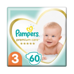 Pampers Premium Care No 3 (6-10kg) – 60 τμχ. Jumbo Pack