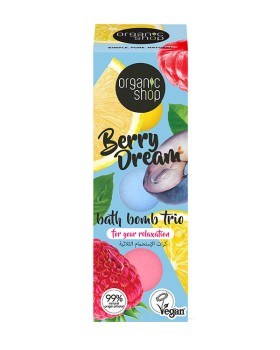 Natura SIberica Organic Shop Set Bath Bomb Berry Dream 3x85g