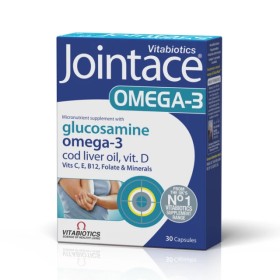 Vitabiotics Jointace Omega-3 Λιπαρά οξέα, Γλουκοσαμίνη, Μουρουνέλαιο & Βιταμίνες 30 Κάψουλες