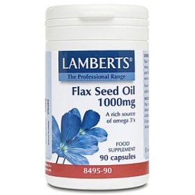 Lamberts Flax Seed Oil 1000mg 90 Κάψουλες - Λάδι από Λιναρόσπορο
