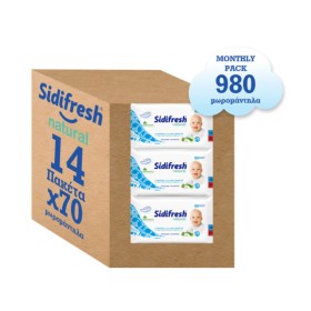 Sidifresh Natural Μωρομάντηλα Κιβώτιο 14χ70τμχ.