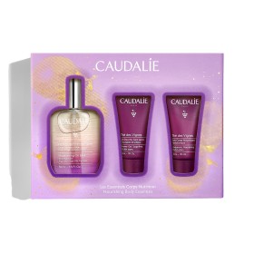 Caudalie Xmas Set Moisturising Oil Elixir 50ml & The des Vignes Shower Gel 30ml & Body Lotion 30ml