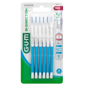 Gum Bi-Directional 2314 Micro Fine 0.9mm Interdental Brushes 6 τεμάχια - Μεσοδόντια Βουρτσάκια για Αποτελεσματική Αφαίρεση της Πλάκας