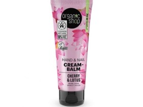 Natura Siberica Organic Shop Hair & Nail Cream - Balm 75ml - Κρέμα Χεριών και Νυχιών Κεράσι & Λωτός