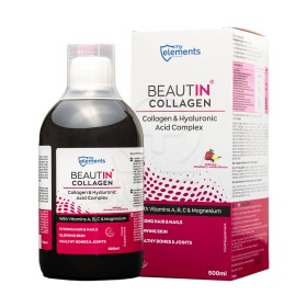 My Elements Beautin Collagen 500ml - Πόσιμο Κολλαγόνο με Υαλουρονικό Οξύ και Βιταμίνες Γεύση Φράουλα Βανίλια