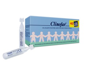 Clinofar Ισότονες Αμπούλες Φυσιολογικού Ορού 5ml 40+20τμχ Δώρο – Για Ρινική Αποσυμφόρηση