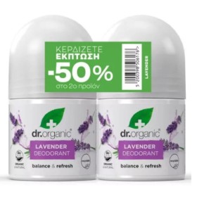 Doctor Organic Promo Lavender  Deodorant 2x50ml -50% Στο Δεύτερο Τεμάχιο