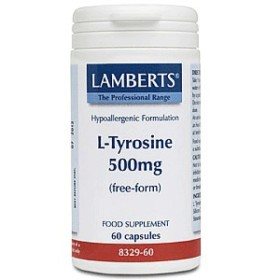 Lamberts L-Tyrosine 500mg 60 κάψουλες – Για την καλή λειτουργεία Θυροειδούς & Εγκεφάλου