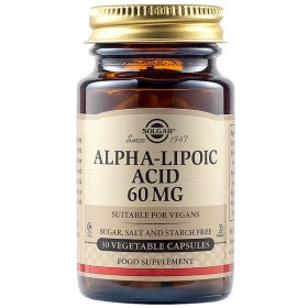 Solgar Alpha Lipoic Acid 60mg 30 κάψουλες – Συμπλήρωμα Διατροφής Άλφα Λιποϊκού Οξέως με Αντιοξειδωτική Δράση