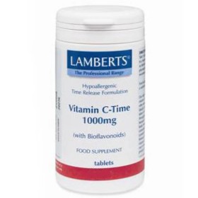 Lamberts Vitamin C 1000mg Time Release 30 Ταμπλέτες – Συμπλήρωμα διατροφής Βιταμίνης C Βραδείας Απελευθέρωσης