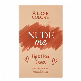 Aloe Colors Nude Me Lip & Cheek Stick 5.6g + Lip Liner 0.5g