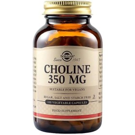 Solgar Choline 350mg 100veg.caps – Συμπλήρωμα Διατροφής Χολίνη για Καλή Λειτουργία του Νευρικού Συστήματος, Εγκεφάλου & Μνήμης