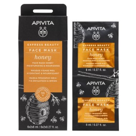Apivita Express Beauty Honey 2x8ml – Μάσκα Προσώπου με Μέλι για Ενυδάτωση & Θρέψη