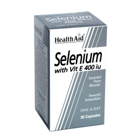 Health Aid Selenium 100μg & Vitamin E 400iu 30caps – Συμπλήρωμα με Σελήνιο για Ενέργεια και Τόνωση