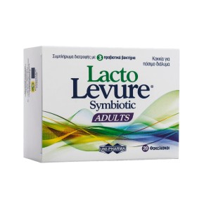 Uni-Pharma Lacto Levure Symbiotic Adults 20 sticks – Συμβιωτικό Συμπλήρωμα Διατροφής για Ενήλικες