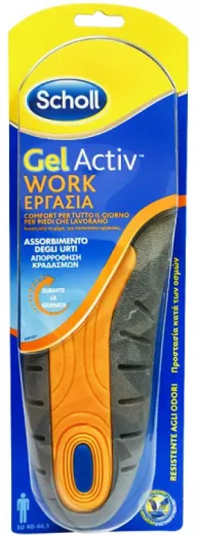 Scholl Gel Activ Work – Ανδρικοί Ανατομικοί Πάτοι (Νο 40-46.5)