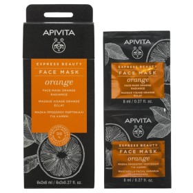 Apivita Express Beauty Orange 2x8ml - Μάσκα Προσώπου με Πορτοκάλι για Λάμψη