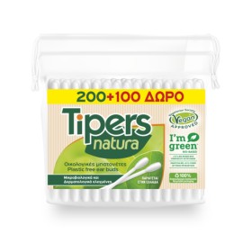 ΜΕΓΑ Tipers Natural - Οικολογικές Μπατονέτες 200τμχ.+100τμχ. ΔΩΡΟ