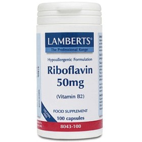 Lamberts Riboflavin 50mg 100 Κάψουλες - Ριβοφλαβίνη Βιταμίνη B2