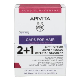 Apivita Caps for Hair Set 90caps (2+1 Δώρο) - Συμπλήρωμα διατροφής για Υγιή Μαλλιά & Νύχια