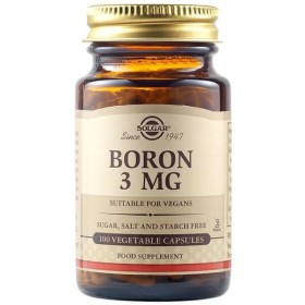 Solgar Boron 3mg 100 ταμπλέτες – Συμπλήρωμα Διατροφής Βόριο Χρήσιμο σε Περιπτώσεις Οστεοπόρωσης & Κατά την Εμμηνόπαυση