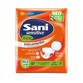 Sani Sensitive Extra Protection Large No3 - Ανοιχτή Πάνα Ακράτειας 12τμχ