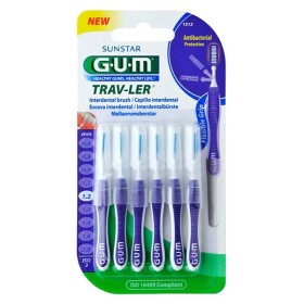 Gum 1512 Trav-ler Interdental Brush 1.2mm Purple 6 τεμάχια - Μεσοδόντια Βουρτσάκια Μωβ