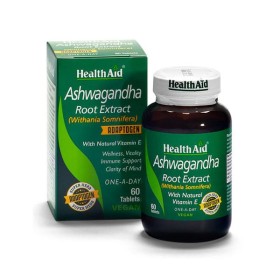 Health Aid Ashwagandha Root Extract 60tabs -Συμπλήρωμα Διατροφής για την Καλή Υγεία του Ανοσοποιητικού & Νευρικού Συστήματος με Ασβαγκάντα