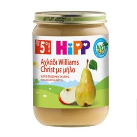 HiPP Βρεφική Φρουτόκρεμα με Αχλάδι & Μήλο 5+ Μηνών 190gr