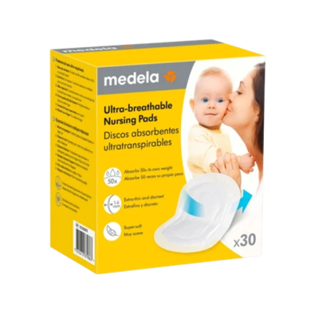 Medela Ултрадишащи подложки за кърмене 60 бр. - Подплънки за гърди